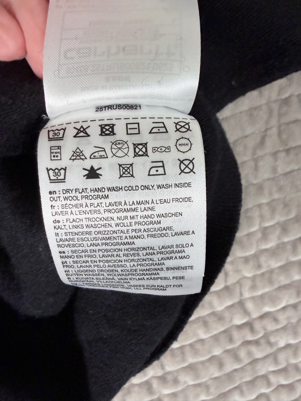 CARHARTT‎ WIP Madison Sweater Men's Small Black Merino Lambs Wool Blend Crewneck - Picture 5 of 6